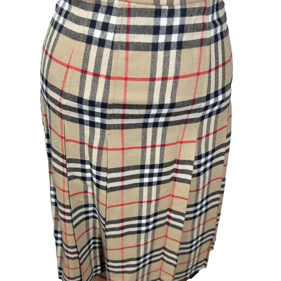 Vintage Burberrys London Nova Check Wool Skirt Size 8 EX Long Made in England - Picture 4 of 13